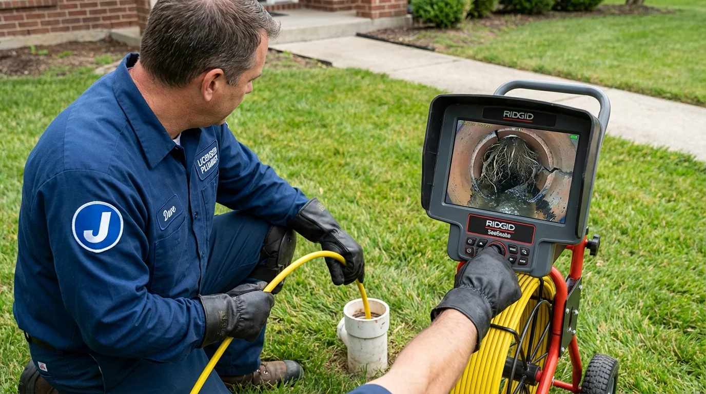 Sewer camera inspection being performed by Johns Plumbing LLC in Mahopac